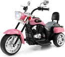 Battery-Powered Pink Kids Electric Ride-On Motorcycle Toy Magic Cars 0