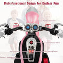 Battery-Powered Pink Kids Electric Ride-On Motorcycle Toy Magic Cars 6