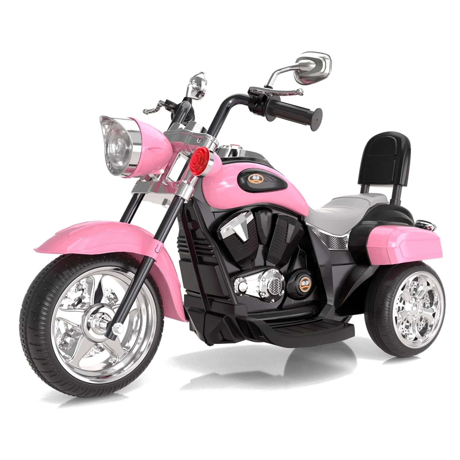 Pink Loop Motorcycle Ride Battery-Powered Pink Electric Ride-On Motorcycle for Kids
