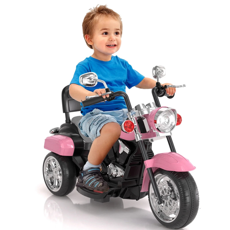 Battery-Powered Pink Electric Ride-On Motorcycle for Kids Magic Cars 5