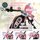 Battery-Powered Pink Kids Motorcycle Ride-On Toy Magic Cars 3