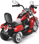 Red Battery-Powered Electric Ride-On Motorcycle for Children Magic Cars 1