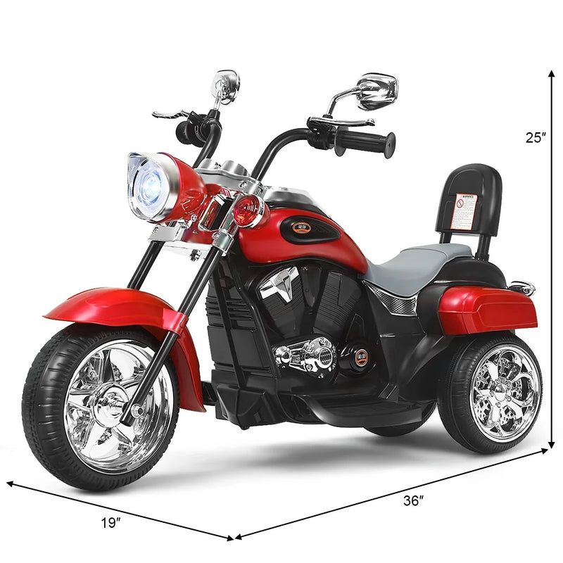 Red Battery-Powered Electric Motorcycle Ride-On Toy for Kids Magic Cars 1