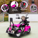 Electric Pink Ride-On Battery-Powered Kids Motorcycle Chopper Magic Cars 9