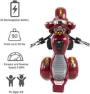 Electric Ride-On Red Kids Motorcycle Battery-Powered Chopper Bike Magic Cars 4