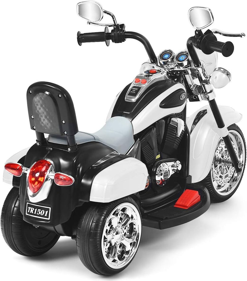 Electric 6V Battery-Powered Kids Motorcycle Ride-On Toy with Music Magic Cars 2