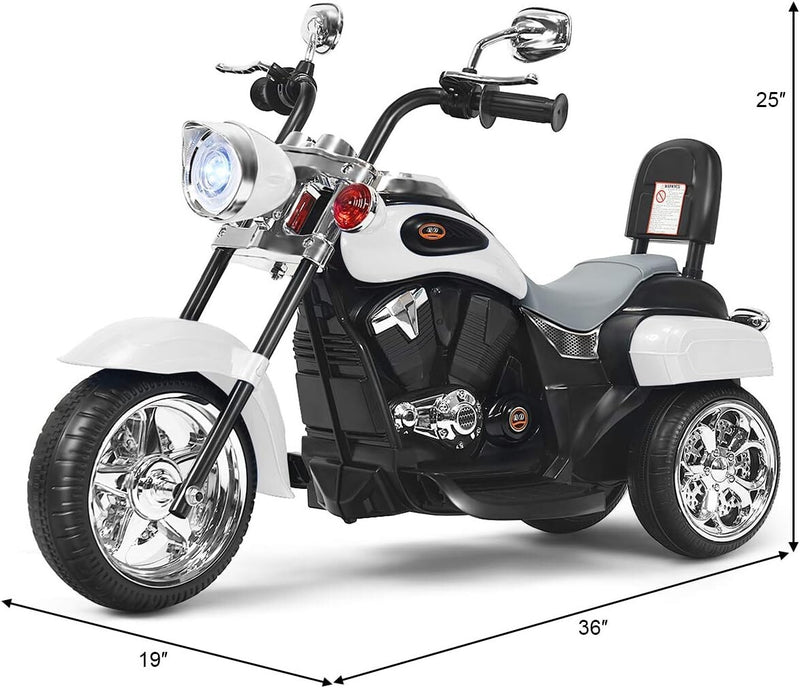 Electric 6V Battery-Powered Kids Motorcycle Ride-On Toy with Music Magic Cars 8