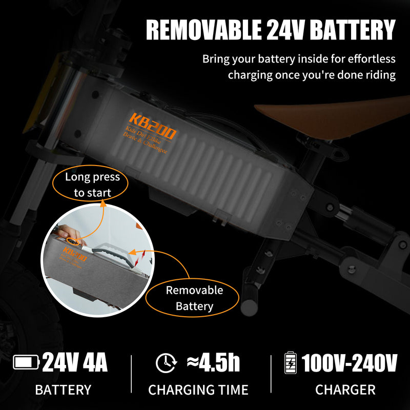 200W Electric Dirt Bike for Kids Ages 5–10 with Speeds up to 15 MPH Magic Cars 7