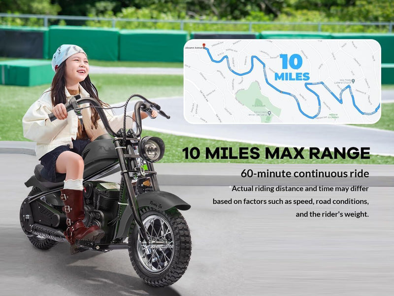 24V Electric Kids Dirt Bike Motorcycle with 300W Motor, 2 Speeds and 12" Tires Magic Cars 7