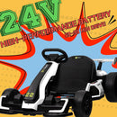 Electric Drift Kart with Adjustable Seat 24V Outdoor Ride-On Toy with 4 Speed Modes Magic Cars 13