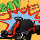 Electric Drift Kart with Adjustable Seat 24V Outdoor Ride-On Toy with 4 Speed Modes Magic Cars 1