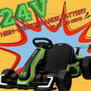 Electric Drift Kart with Adjustable Seat 24V Outdoor Ride-On Toy with 4 Speed Modes Magic Cars 23