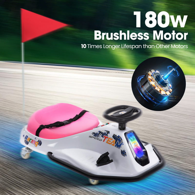 Electric Drifting Go Kart Bumper Car for Kids Ages 3+ with 24V High/Low Speed Control Magic Cars 1