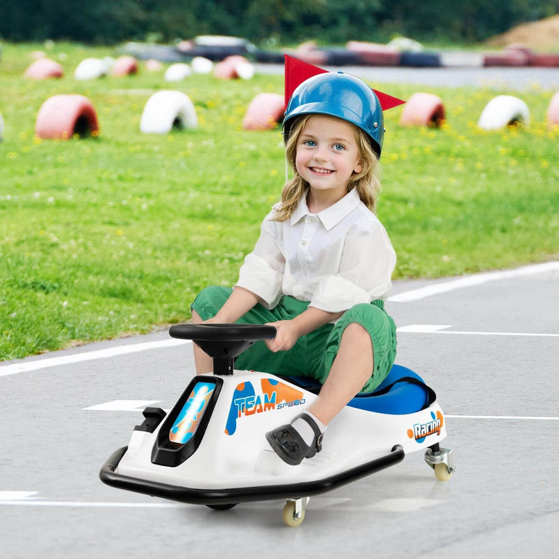 Electric Drifting Go Kart for Kids with 360° Spin, Wireless Control, and USB Radio Magic Cars 2