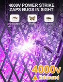 Foldable 4000V Bug Zapper Racket with 1800mAh Battery in White Magic Cars 1