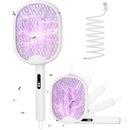 Foldable 4000V Bug Zapper Racket with 1800mAh Battery in White Magic Cars Variant 0