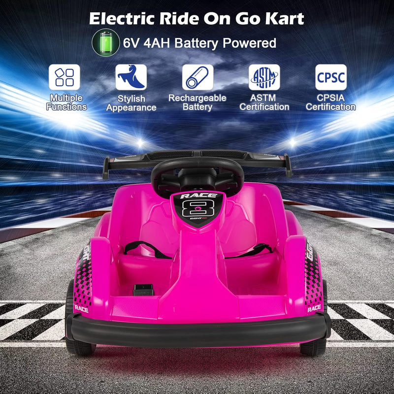 Electric 6V Ride-On Racing Go Kart with Remote Control and Safety Features Magic Cars 7