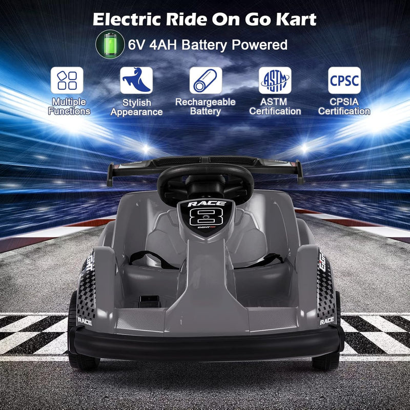 6V Electric Ride-On Racing Kart with Remote Control and Safety Features Magic Cars 7