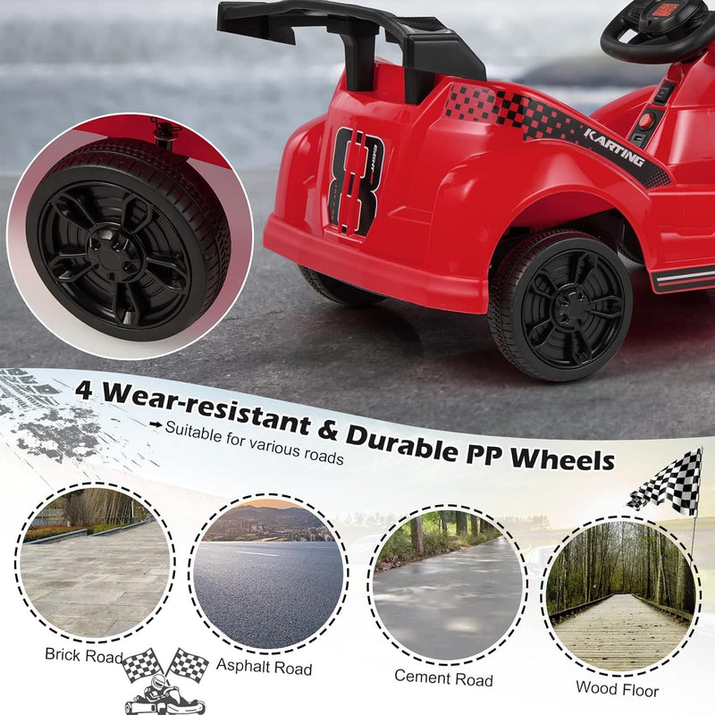 6V Electric Ride-On Racing Go-Kart with Remote Control and Safety Features Magic Cars 6