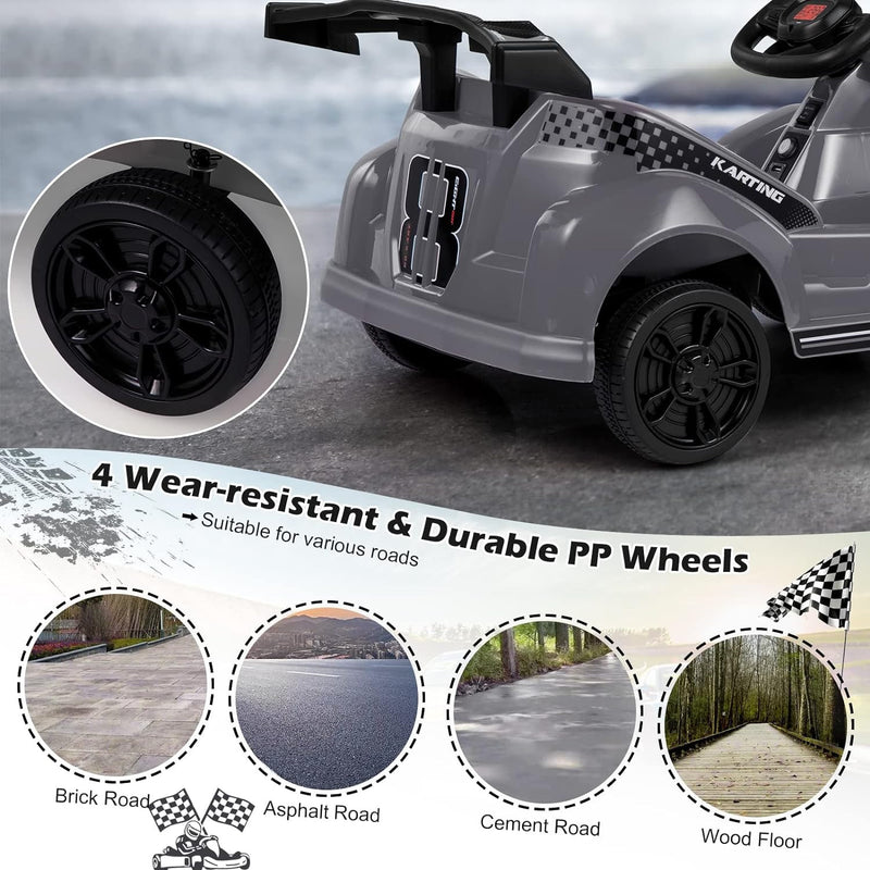 6V Battery-Powered Electric Ride-On Go-Kart with Remote Control and Safety Features Magic Cars 5