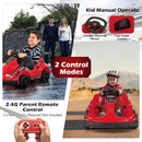 Electric 6V Battery-Powered Ride-On Racing Go-Kart with Remote Control and Safety Features Magic Cars 2