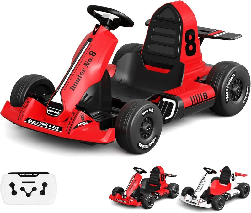 12V Red Electric Drift Go-Kart for Kids with Battery-Powered Outdoor Riding Magic Cars 6