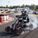Kids' Electric Go Kart Featuring EVA Tires, Dual Speed Settings, and Adjustable Seat - Black Magic Cars 2