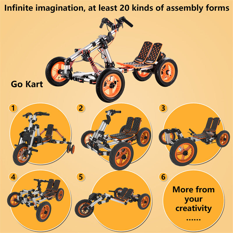 Electric Innovation Kart with 20+ Assembly Methods and Parent-Child Interaction Kit Magic Cars 1