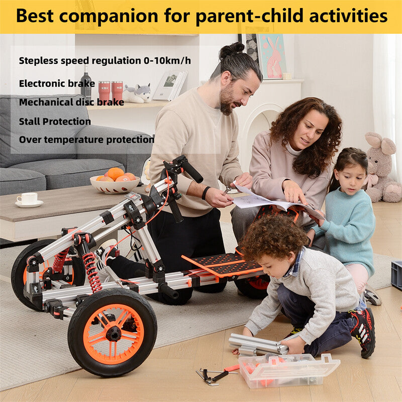 Electric Innovation Kart with 20+ Assembly Methods and Parent-Child Interaction Kit Magic Cars 4