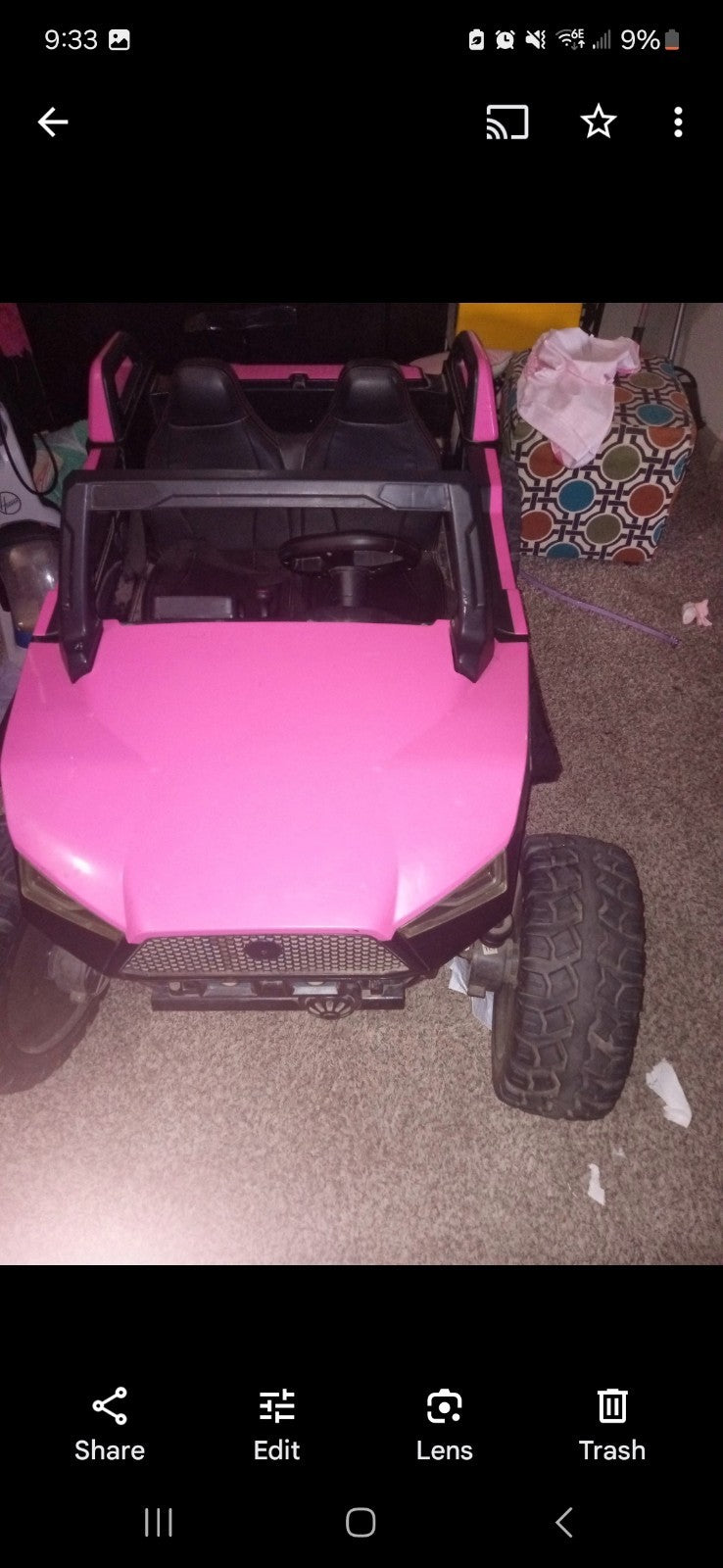 Pink Electric Ride-On Jeep for Kids Magic Cars 0
