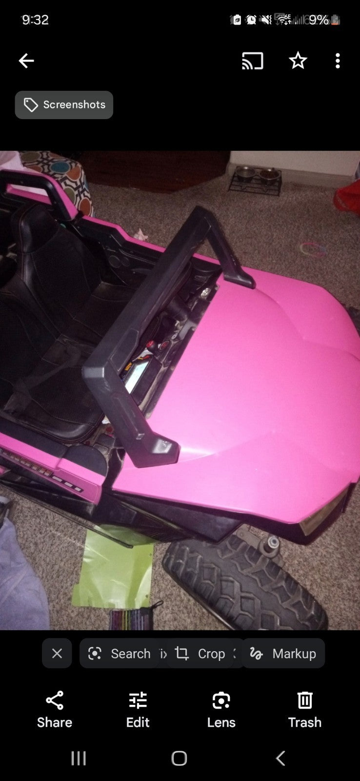 Pink Electric Ride-On Jeep for Kids Magic Cars 3