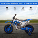 12V Blue Electric Kids Dirt Bike with Dual Shock Suspension and Battery-Powered Ride-On Motorcycle Magic Cars 11