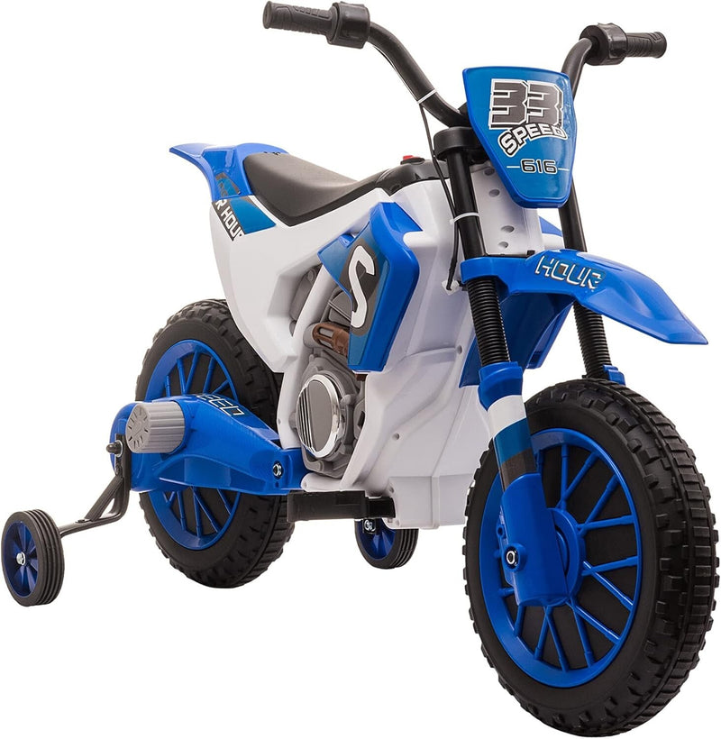 12V Blue Electric Kids Dirt Bike with Dual Shock Suspension and Battery-Powered Ride-On Motorcycle Magic Cars 13