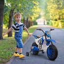 12V Blue Electric Kids Dirt Bike with Dual Shock Suspension and Battery-Powered Ride-On Motorcycle Magic Cars 14