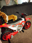 12V Blue Electric Kids Dirt Bike with Dual Shock Suspension and Battery-Powered Ride-On Motorcycle Magic Cars 7