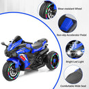 12V Blue Electric Kids Motorcycle with LED Lights, Bluetooth Music, and Rechargeable Battery Ride-On Toy Magic Cars 16
