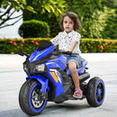 12V Blue Electric Kids Motorcycle with LED Lights, Bluetooth Music, and Rechargeable Battery Ride-On Toy Magic Cars 1