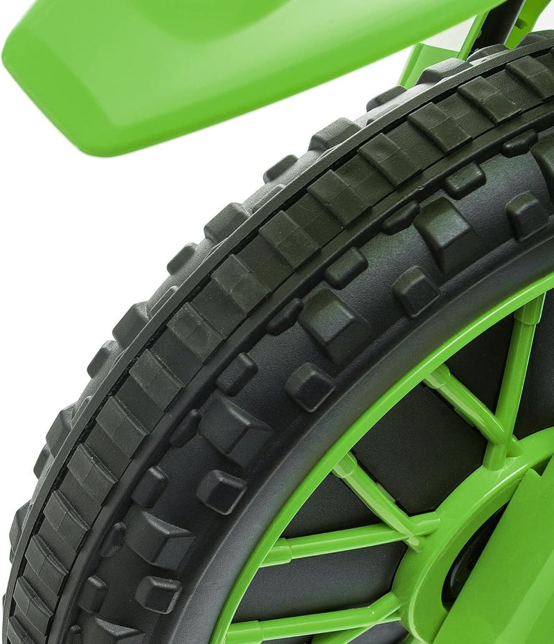 12V Electric Kids Green Dirt Bike with Dual Shock Battery Ride-On Toy Motorcycle Magic Cars 14