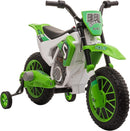 12V Electric Kids Green Dirt Bike with Dual Shock Battery Ride-On Toy Motorcycle Magic Cars 1