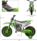 12V Electric Kids Green Dirt Bike with Dual Shock Battery Ride-On Toy Motorcycle Magic Cars 4