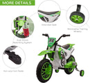 12V Electric Kids Green Dirt Bike with Dual Shock Battery Ride-On Toy Motorcycle Magic Cars 5