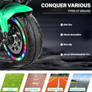 12V Green Electric Kids Motorcycle with LED Lights and Bluetooth Music Ride-On Toy Magic Cars 11