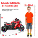 12V Red Electric Kids Motorcycle with LED Lights and Bluetooth Music Magic Cars 14