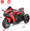 12V Red Electric Kids Motorcycle with LED Lights and Bluetooth Music Magic Cars 7