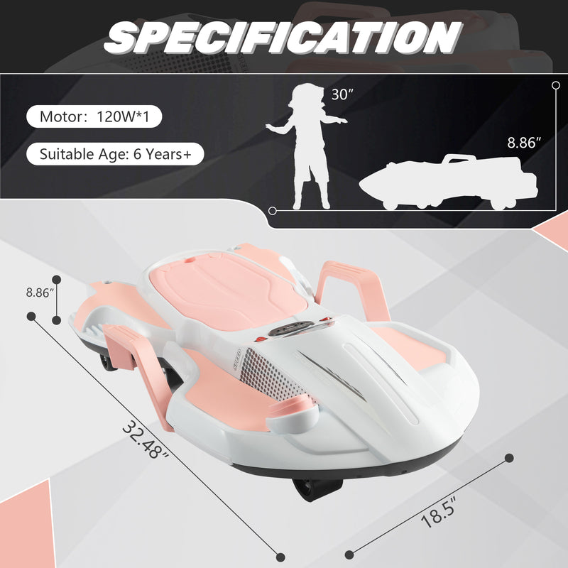 Electric Kids Racing Car with Music and Lights Pink Magic Cars 8