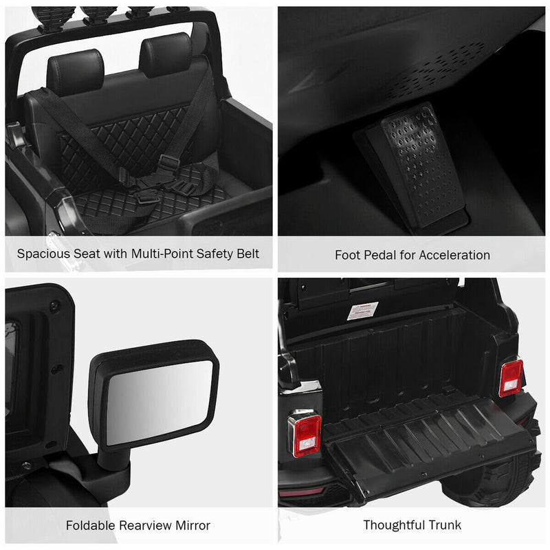 12V Electric Kids Ride-On Truck Car with MP3 and Remote Control Black Magic Cars 8