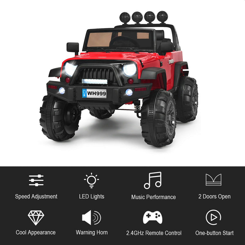 12V Electric Kids Ride-On Truck Car with MP3 and Remote Control Red Magic Cars 4