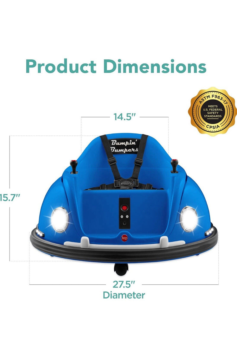 Electric Kids Ride-On Bumper Car with Parent Remote Control Navy Blue Magic Cars 1