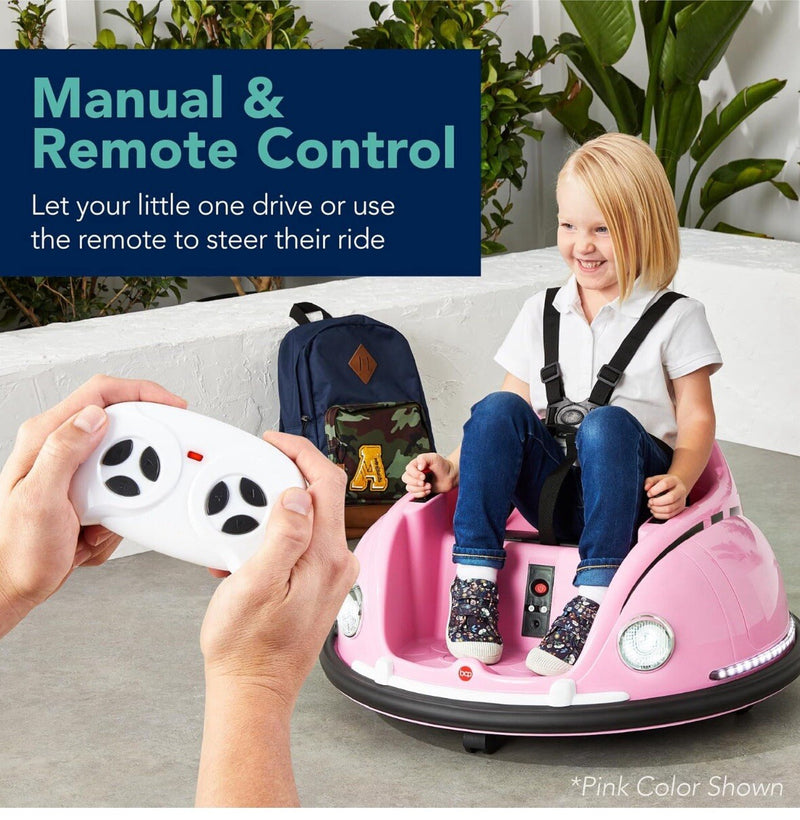 Electric Kids Ride-On Bumper Car with Parent Remote Control Navy Blue Magic Cars 4