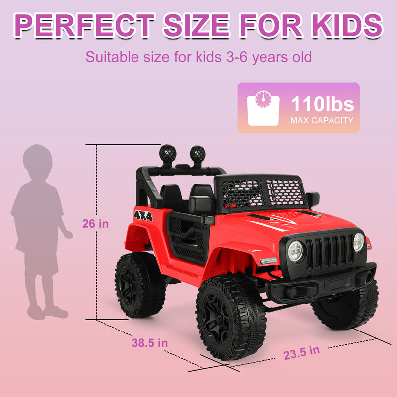 Electric Kids Ride-On Jeep Car with 12V/24V Power Wheels, Music, and Remote Control Magic Cars 1